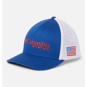 Columbia PFG Mesh Ball - USA, Gorras Azules Para Hombre | 524706-PVZ